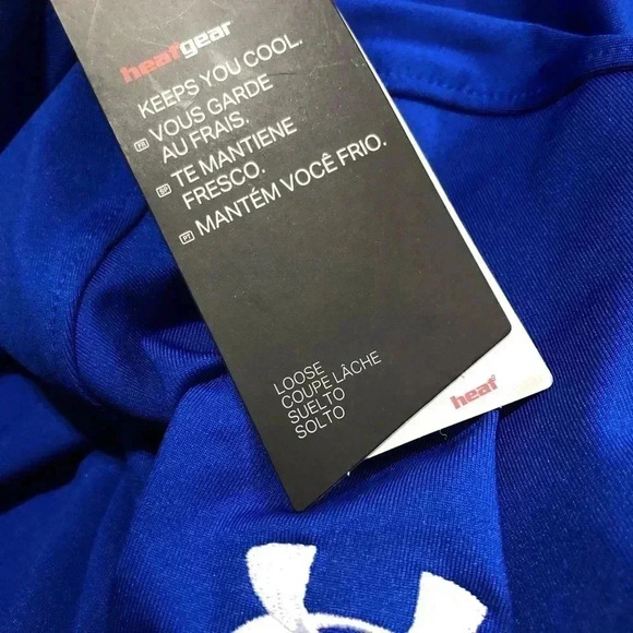 Under Armour Royal Blue Button-Up Tee - Picture 7 of 8